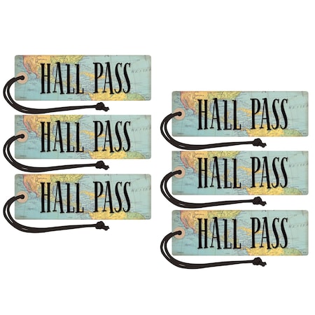 Teacher Created Resources Travel the Map Magnetic Hall Pass, 6PK 77476